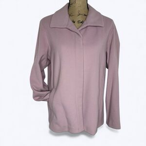 Vtg Rafaella Wool Cashmere Jacket 8 Pink Pastel Minimalist Quiet Luxury Office